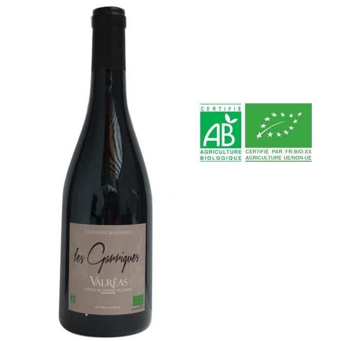 Les Garrigues 2016 Valréas - Vin rouge des Côtes du Rhône - Bio