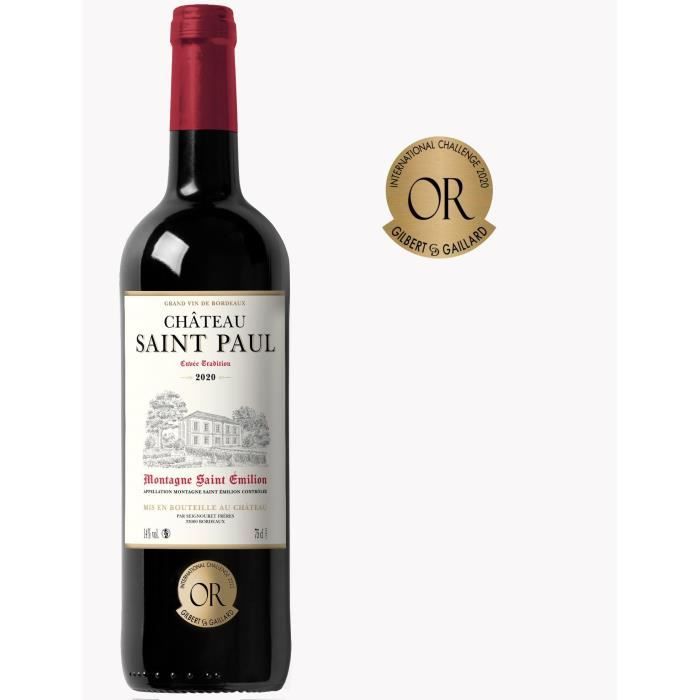 Château Saint Paul Cuvée Tradition 2018 Montagne Saint-Emilion - Vin rouge de Bordeaux