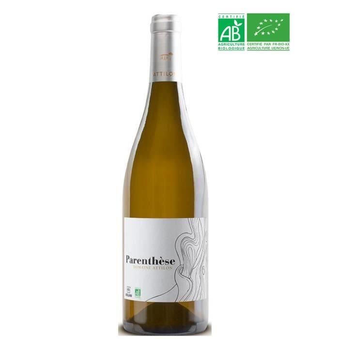 Domaine Attilon Cuvée Parenthèse 2019 IGP Pays des Bouches du Rhône Terre de Camargue - Vin blanc de Provence - Bio
