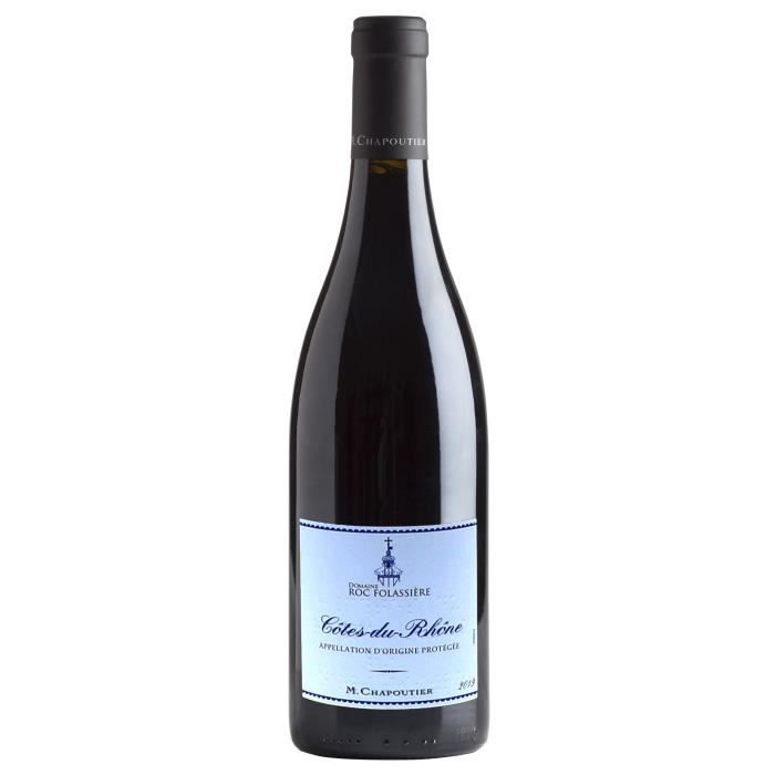 M. Chapoutier Domaine Roc Folassière 2019 Côtes-du-Rhône - Vin rouge de la Vallée du Rhône