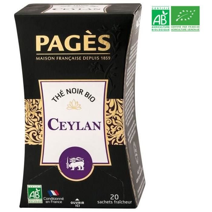 PAGES Thé Noir Ceylan Bio