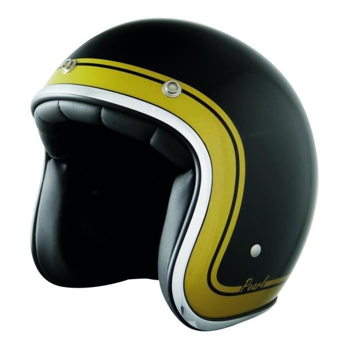STORMER Casque Jet Pearl Classic Noir et Or