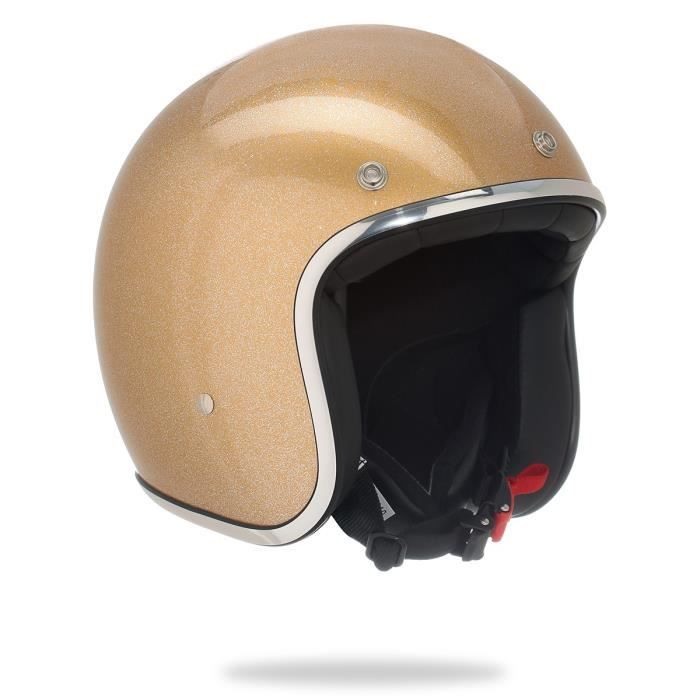 STORMER Casque jet pearl gold pailleté