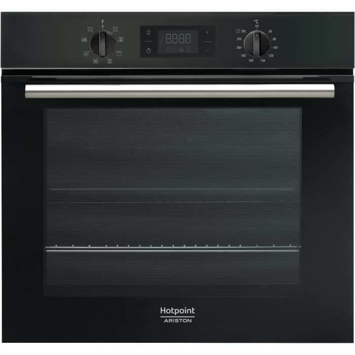 HOTPOINT FA2 540 P BL HA - Four électrique encastrable multifonction - Chaleur tournante - 66L - Pyrolyse - Noir