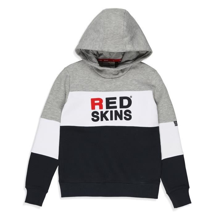 REDSKINS Sweat à Capuche Croll Gris/Bleu Garçon
