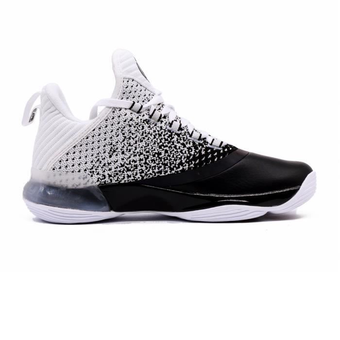 PEAK Chaussures de Basketball Tony Parker 6 - Mixte - Blanc et noir
