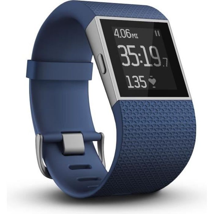 FITBIT SURGE Montre connectée pour le sport - Bleu - Taille S