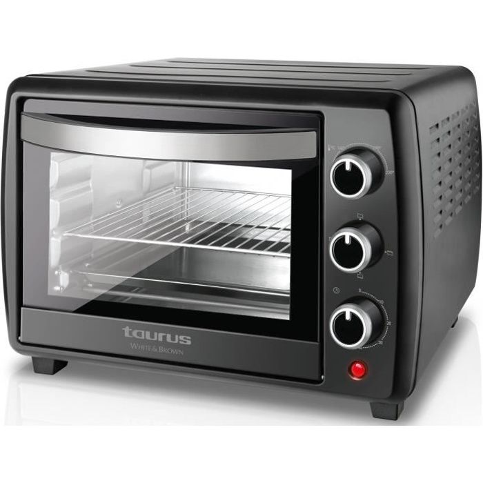 TAURUS Horizon 22 Plus-Mini four-22 L-1500 W-Cuisine traditionnelle, sole, voûte et convection-Noir