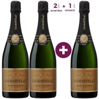 Champagne G.H. Martel Blanc de blancs Brut - 75 cl x3 (2 achetées + 1 offerte)