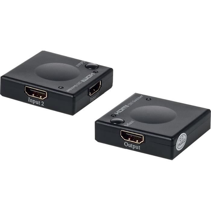 TECHNIMEDIA 9179TM80 Sélecteur HDMI 2 vers 1