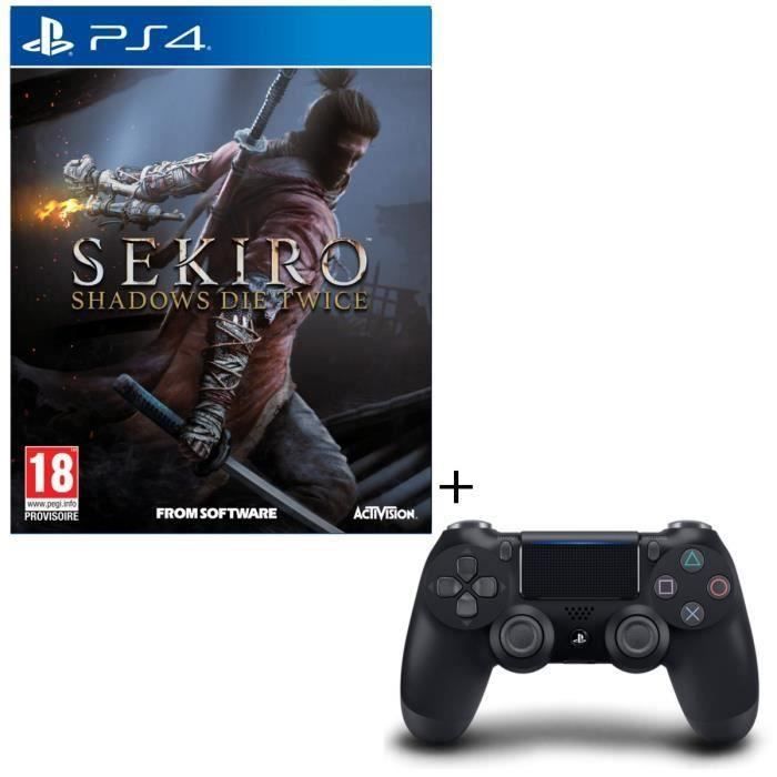 SEKIRO : Shadows Die Twice + Manette PS4 DualShock 4 Noire V2
