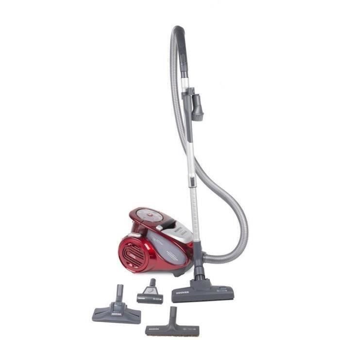 HOOVER XP81_XP25 Aspirateur traineau sans sac Xarion Pro - 75 dBA - 4 A - Spécial animaux - Rouge