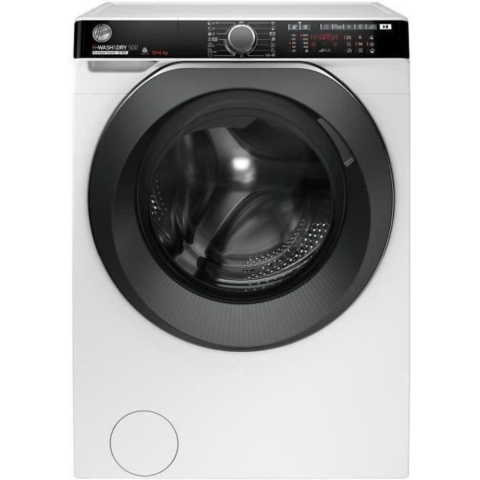 Lave-linge séchant HOOVER H-Wash&Dry 500 HDP5106AMBC/1-S - Lavage 10 kg / séchage 6 kg - 1500 tours/min - Blanc