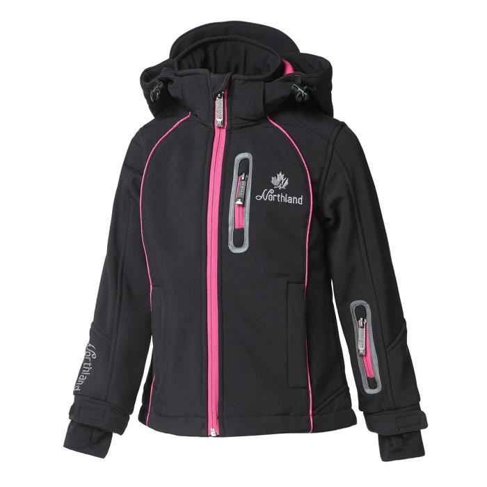 NORTHLAND Softshell Polaire Kim noir - Fille