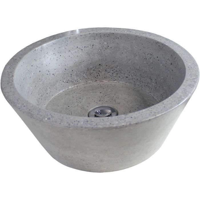 Vasque en terrazzo Bloom gris