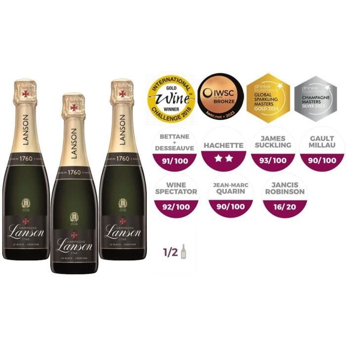 Champagne Lanson Le Black Label Brut - 37,5 cl x 3