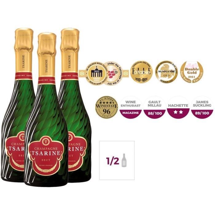 Champagne Tsarine Cuvée Premium Brut - 37,5 cl x3