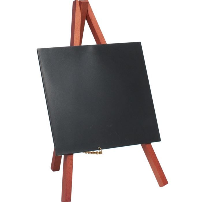 Set de 3 minis chevalets de table, couleur acajou