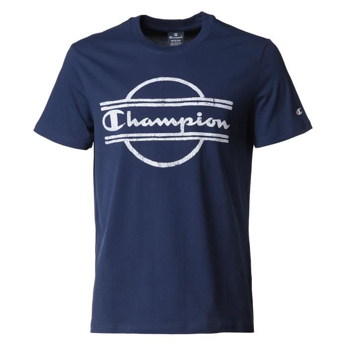 CHAMPION T-Shirt Tee-shirt logo Blue - Homme - Bleu