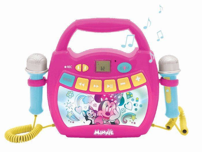 MINNIE MOUSE - Enceinte Bluetooth - Effets Lumineux, Micros et Batterie Rechargeable