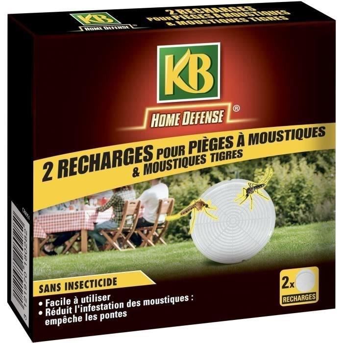 2 recharges pièges à moustiques et moustiques tigres