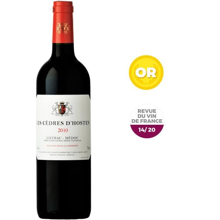 Les Cèdres d'Hosten 2010 Listrac Médoc - Vin rouge de Bordeaux