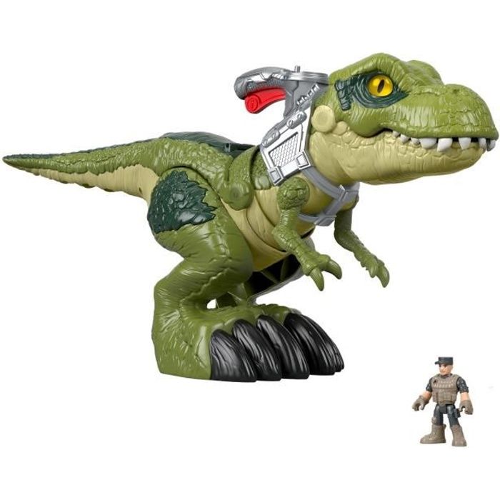 Fisher Price - Imaginext Jurassic World Redoutable T-Rex Méga Mâchoire - 3 ans et +