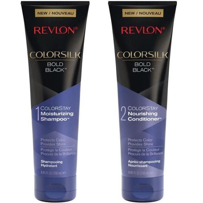 REVLON Duo Cheveux Noirs : Shampoing + Après-shampoing