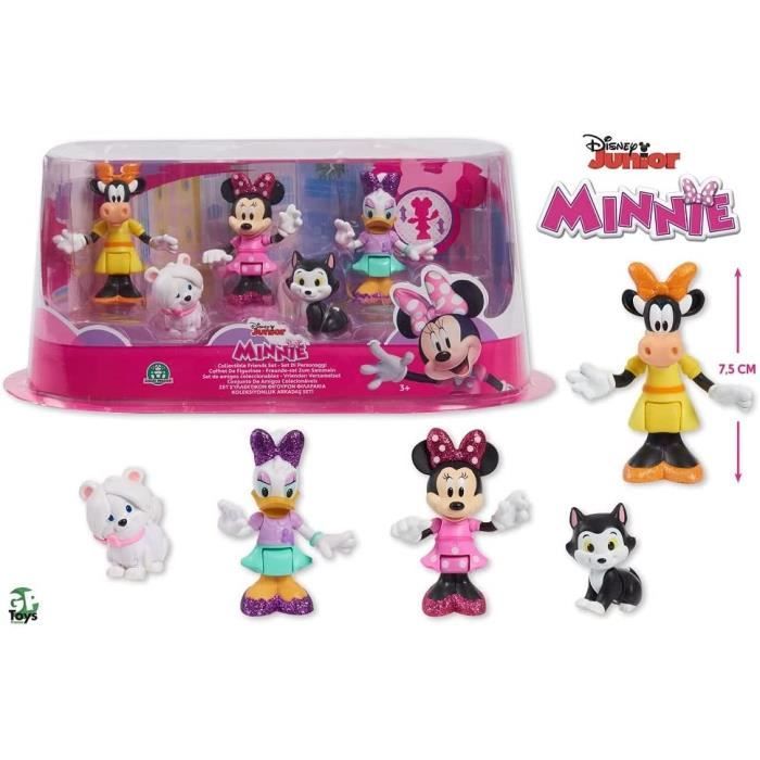 Minnie, Coffret 5 figurines 7,5 cm Articulées, 5 personnages à collectionner, Jouet pour enfants dès 3 ans, MCN19