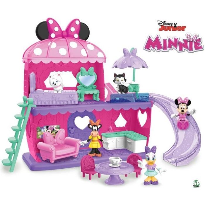 Minnie, La Maison de Minnie, 13 pièces, Figurines et accessoires, Jouet pour enfants dès 3 ans, MCN22