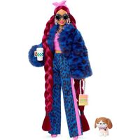 Poupée Barbie Extra Bleu Léopard - BARBIE - Avec chiot et accessoires mode - Pour enfants à partir de 3 ans