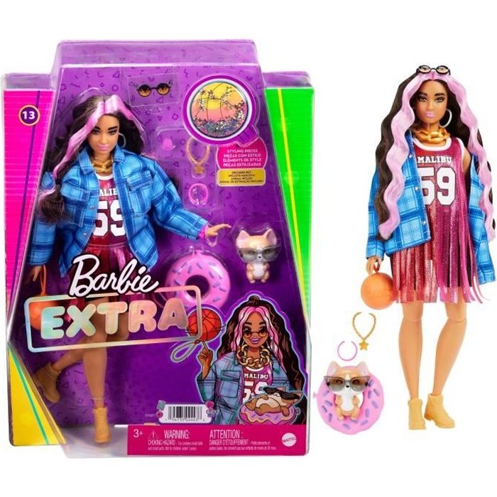 Barbie - Barbie Extra Robe Basketball - Poupée - 3 ans et +