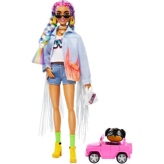 Barbie - Barbie Extra Veste à Franges - Poupée - 3 ans et +