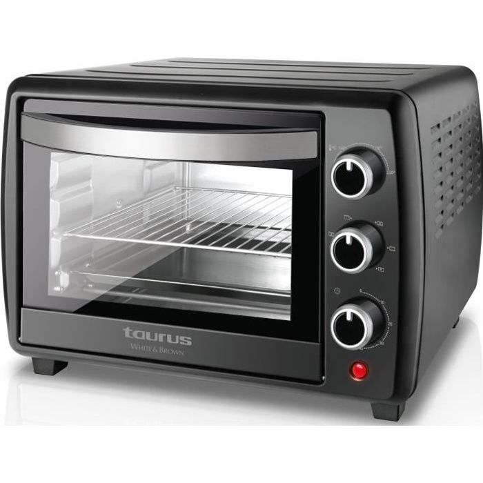 TAURUS Horizon 30-Mini four-30 L-1500 W-Cuisine traditionnelle, sole et voûte, rotissoire et convection-Noir