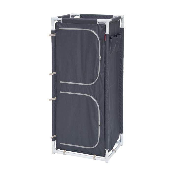 TRIGANO Meuble rangement Camping - Gris / Noir