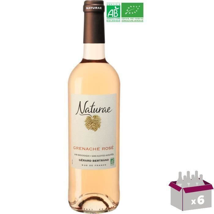 Gérard Bertrand Naturae Grenache IGP Pays d'Oc - Vin rosé du Languedoc-Roussillon - Bio x6