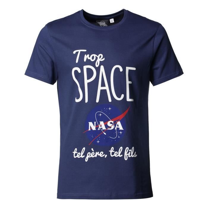 NASA Tee-Shirt Papa manches courtes Marine Homme