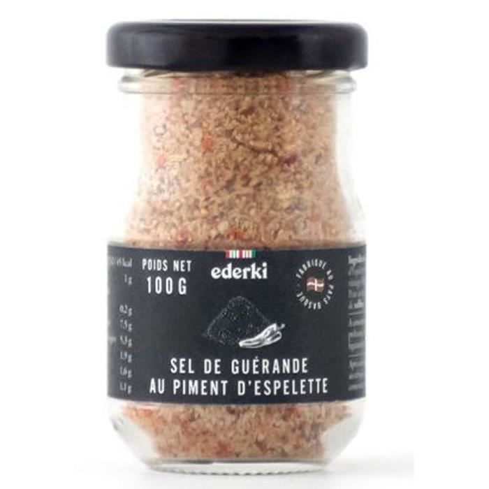 EDERKI Sel de Guérande au piment d'Espelette - 100 g