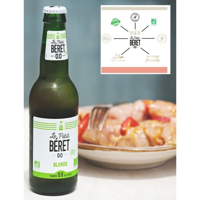 Le Petit Béret Bière Blonde sans alcool Bio 0.0% 3x33cl