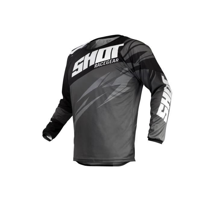 SHOT Maillot cross Devo Ventury - Noir et gris