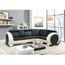 Zen Canape De Relaxation Droit 3 2 Places Simili Noir Et Blanc
