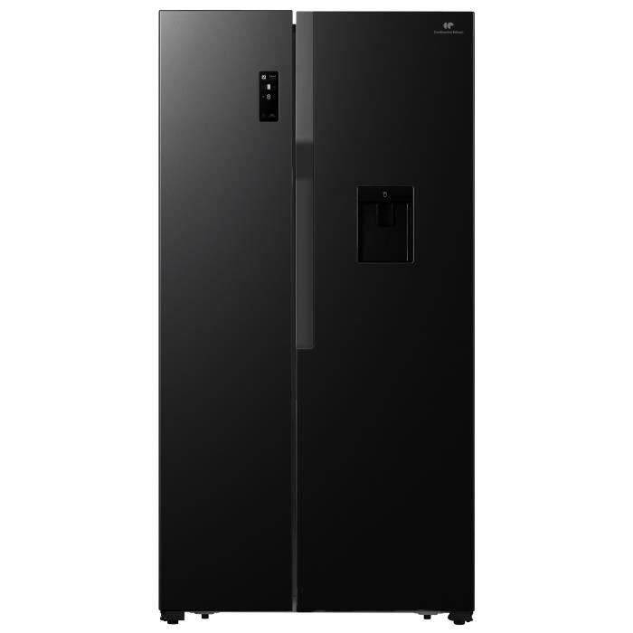Réfrigérateur américain 519L - L91 x H 178,6 cm - Total No Frost - Noir