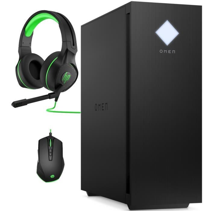 PC de bureau Omen by HP 25L Gaming GT14-0142nf - Ryzen 5-5600G - RAM 16Go - 512Go SSD - RX 6700XT 12Go - Sans Win +  Pack Gaming HP