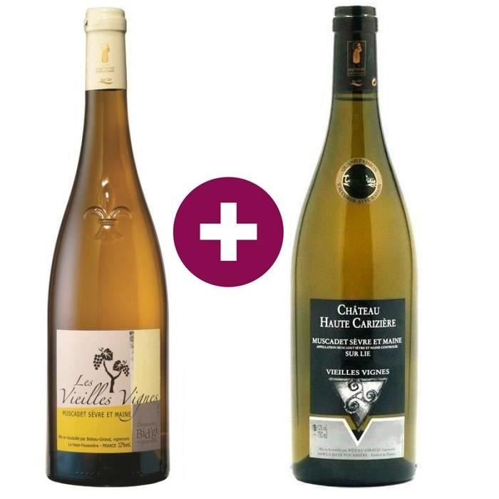 Duo de vinification - Avec ou sans fût de chêne - Bideau Giraud 2016 Muscadet Muscadet Sèvre et Maine - 2 x 75cl
