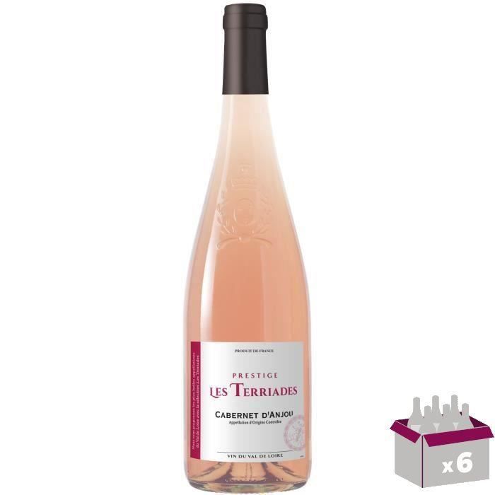 Prestige Les Terriades Cabernet d'Anjou - Vin rosé de la Val de Loire x6