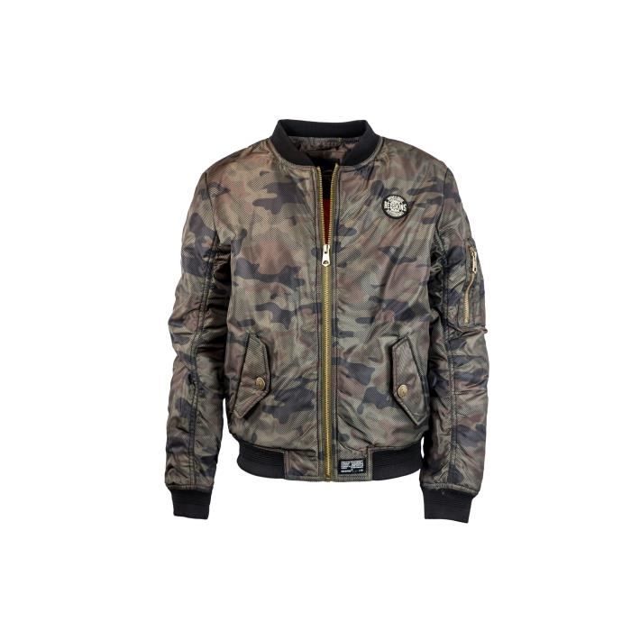 REDSKINS - Blouson Pilote Camouflage Kaki - Enfant Garçon