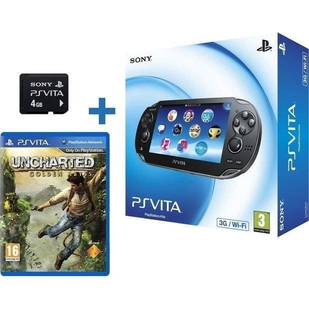 PS VITA 3G + CARTE MEMOIRE + UNCHARTED GOLDEN