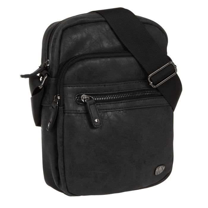 KINSTON Sacoche Noir Homme - 19x10x26 cm
