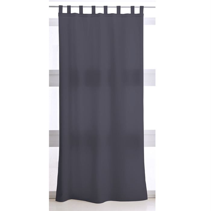Rideau à Pattes 140X260 uni gris