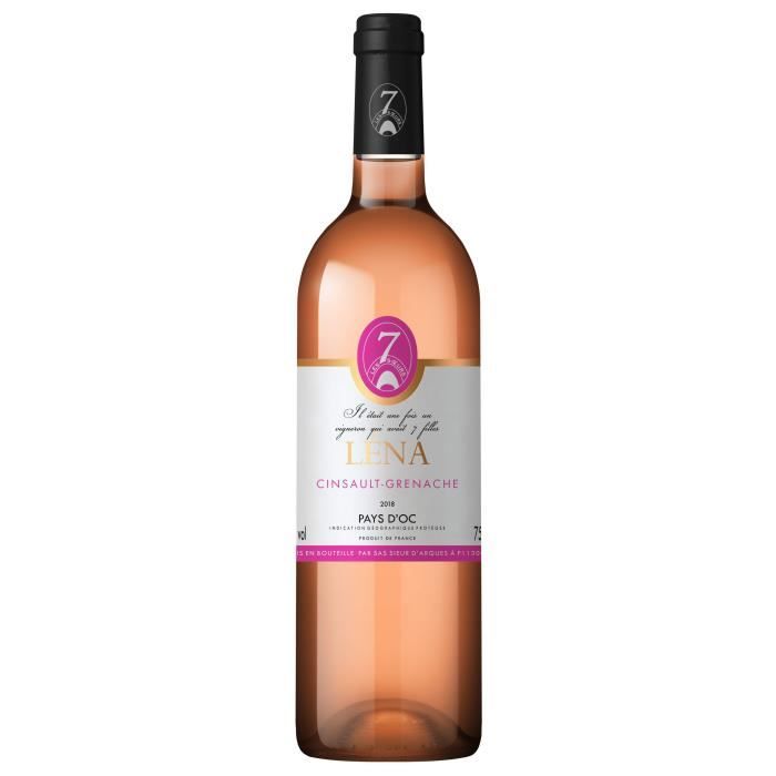 Les 7 Sœurs Léna Cinsault-Grenache 2018 Pays d'Oc - Vin rosé de Languedoc-Roussillon